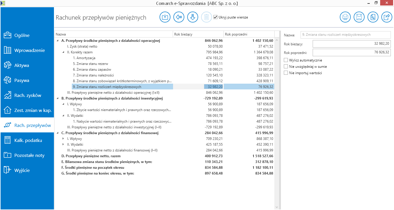 Rachunek przepływów pieniężnych